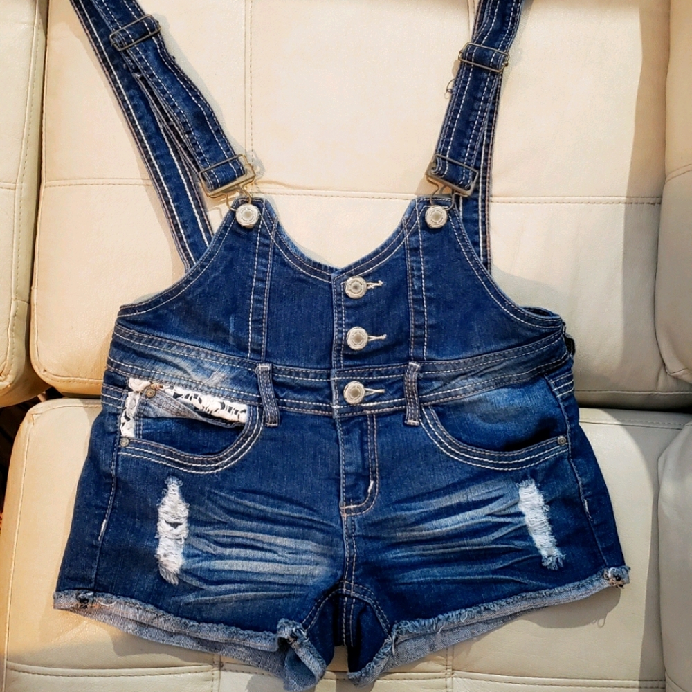 Almost Famous Teen Shorts Overalls